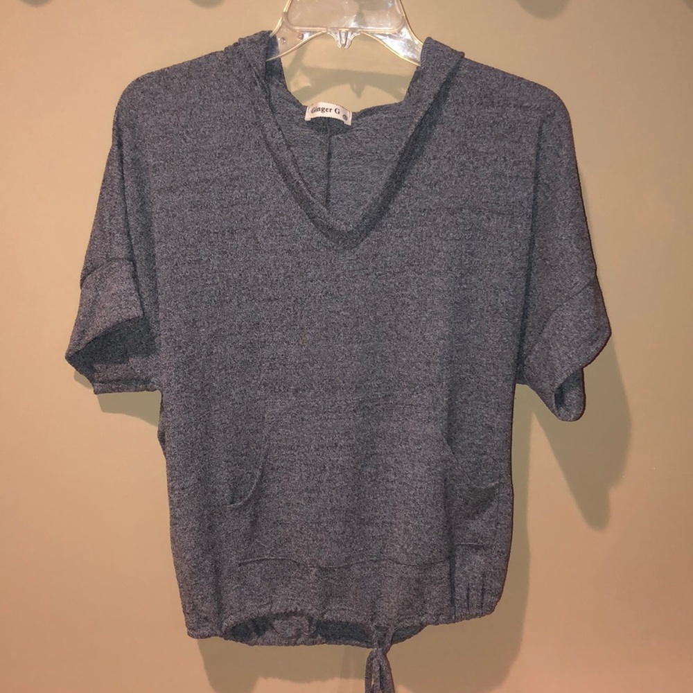 Short sleeve lounge hoodie NWOT
